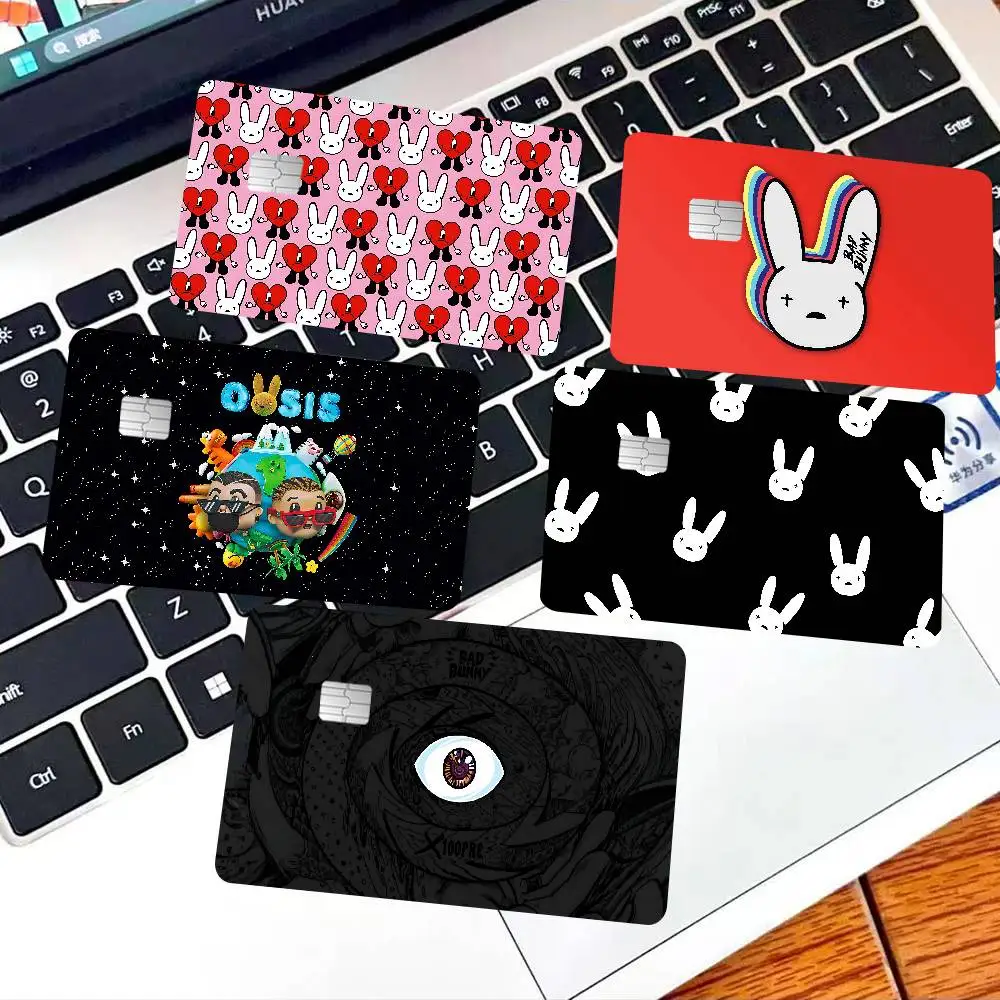 Singer Bad Bunny 100% Hot Sale Amine Credit Debit Bank Card Bus Card Film Skin Sticker