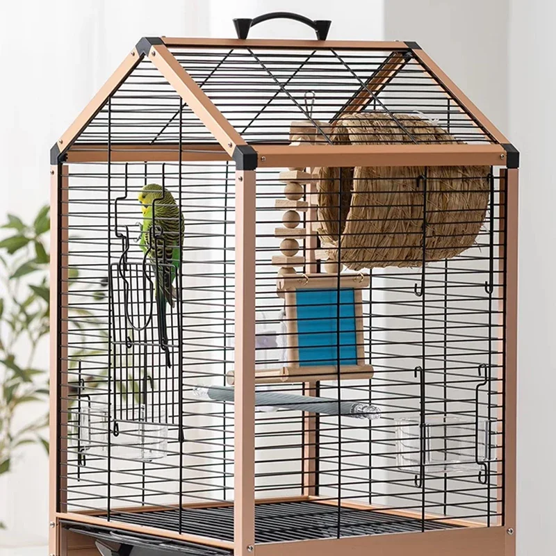 Cage Large Parrots Pet Bird Metal Rabbits Breeding Canary Aluminum Outdoor Aviary Accessories Parrot Transfer gaiola Bag Hamster