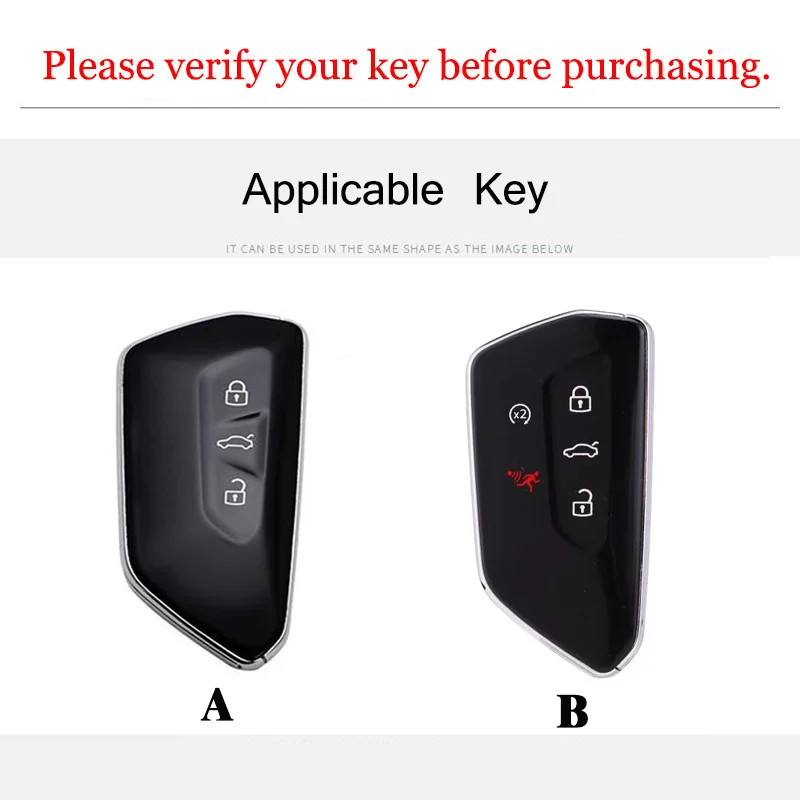غطاء حافظة مفاتيح السيارة من سبائك الزنك لسيارة VW Golf 8 MK8 Teramont ID.3 ID.4 ID.5 سكودا Enyaq iV Octavia Seat Leon ملحقات السيارات #2