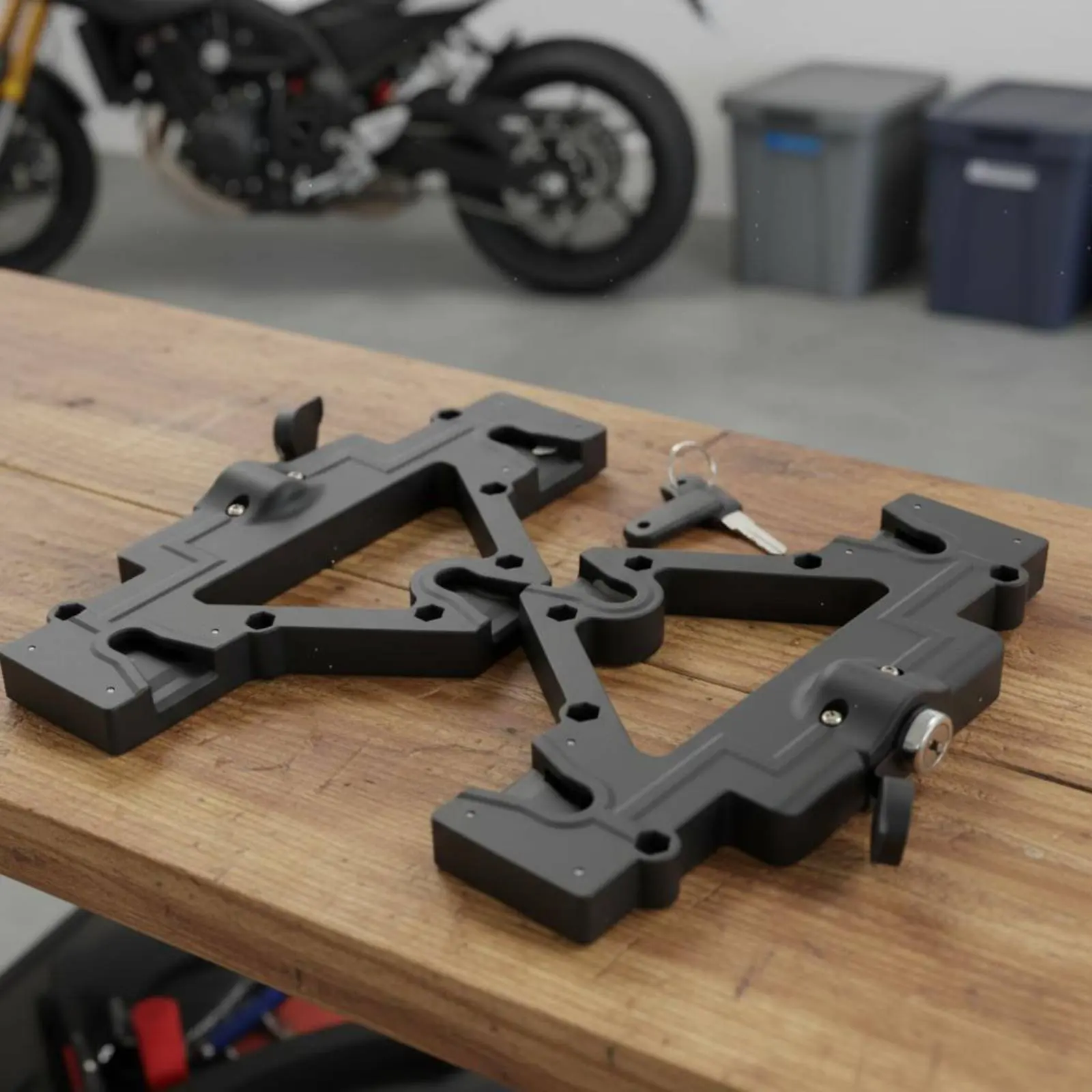 2 Pieces Locking Saddlebag Quick Release System Lockable Quick Release Saddlebag Bracket Universal Side Case Bracket