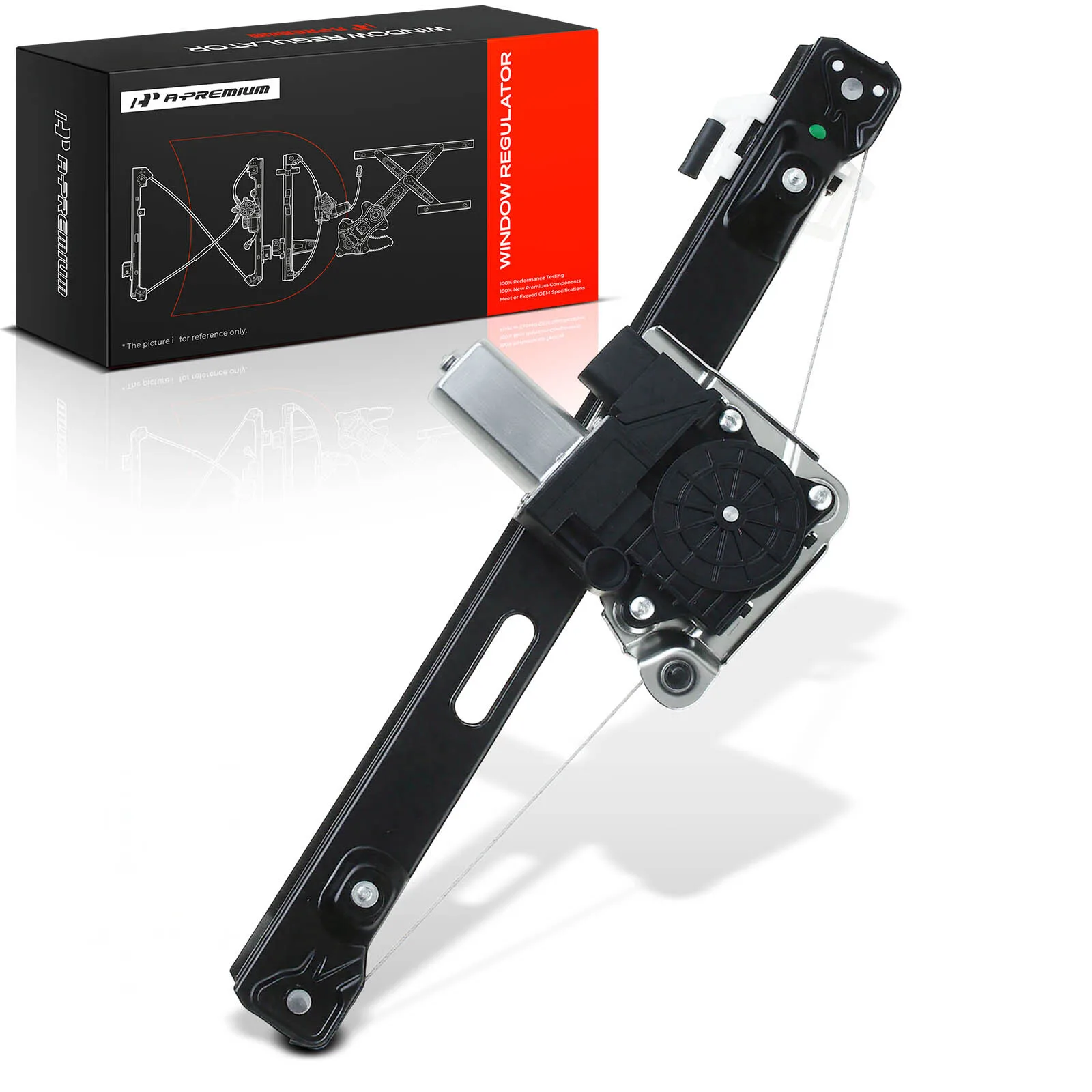 A-Premium Rear Passenger Side Window Regulator with Motor for BMW M3 2008-2011 323i 325i 2006-2011 328i 2007-2012 330i 2006 335d