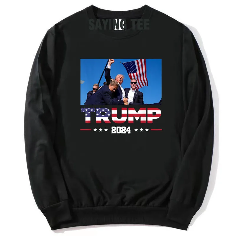 

Trump Assassination Attempt Photo Take America Back 2024 Pullower Sweatshirt Humor Funny Pro Trump Campaign Sweater Saying Tee