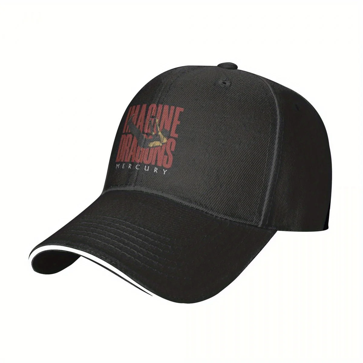 Imagine Dragons for MERCURY Tour unisex baseball cap - black casual spring cap, white logo, breathable behind polyester mesh