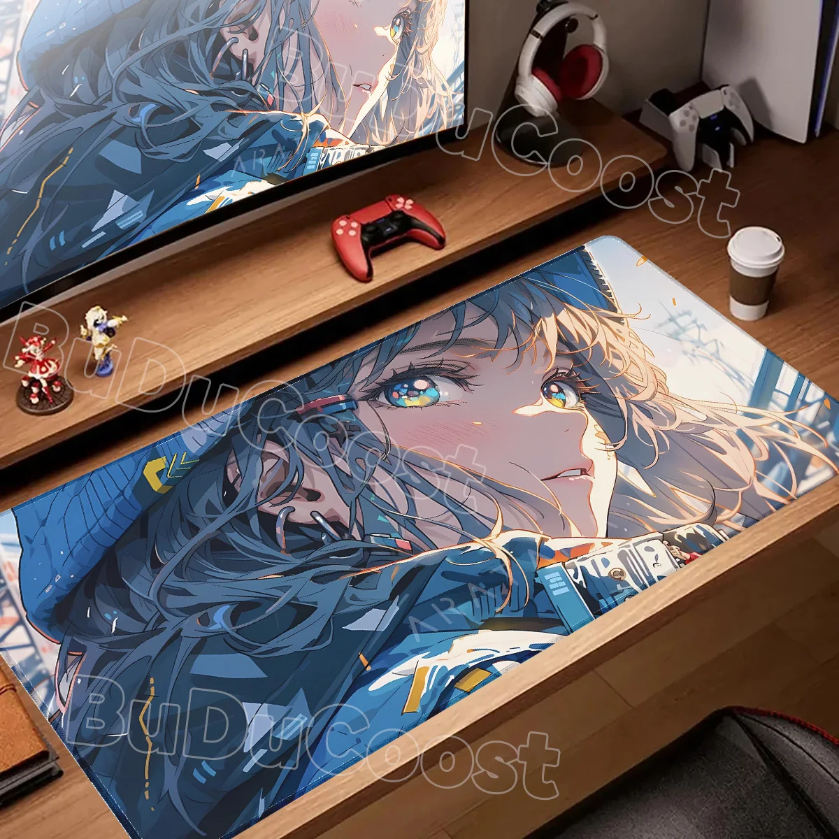 Rubber Mouse Pads Laptop Colorful Graffiti Girl Keyboard Pad Computer Arcane Desk Mat PC Accessory Anime Mousepad Table Mat