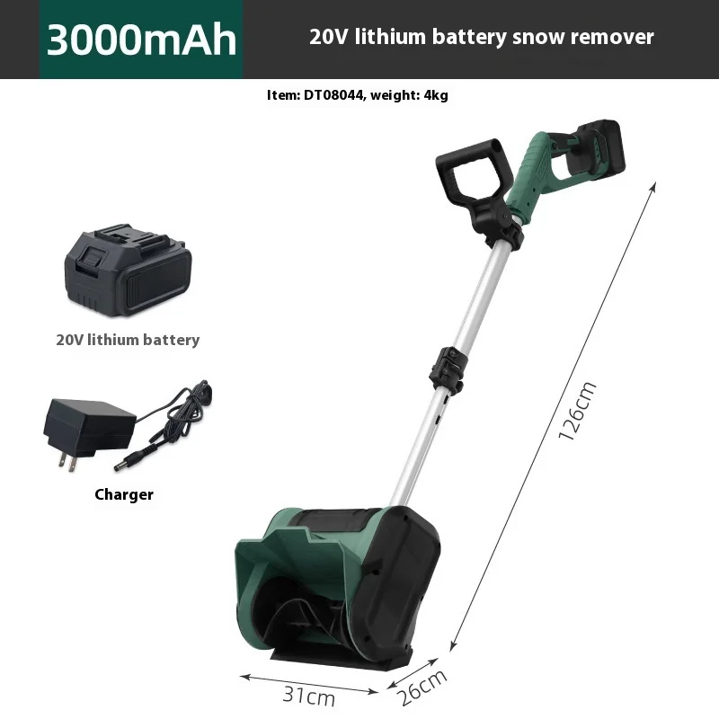 بطارية ليثيوم 20 فولت عالية الطاقة قابلة للطي محراث الثلج قطعة أثرية بلاستيكية متعددة الوظائف لتصفية الثلج بالدفع اليدوي الصناعي DIY