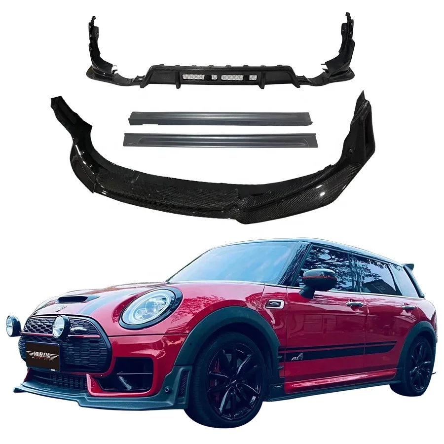 جديد ألياف الكربون طقم الجسم MINI JCW CLUBMAN F54 الجبهة الشفاه الجانبية التنانير الخلفية الناشر اكسسوارات السيارات