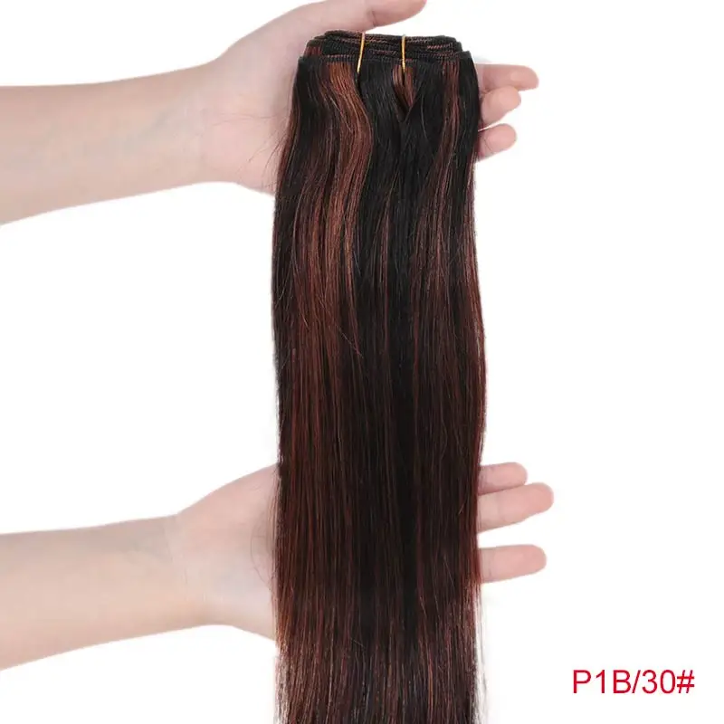 Slanke Braziliaanse Straight P4/27 P6/27 Bruin P4/30 P1B/30 Menselijk Haar Weave Bundels 100% Natuurlijke Rmy Haarverlenging 10 Tot 26 Inch