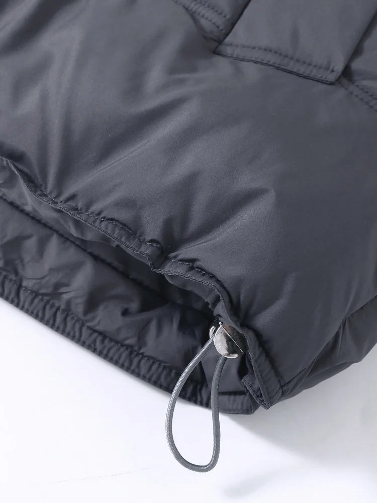 Damen Gestrickte Patchwork-Weste mit Stehkragen, Ärmellos, Reißverschluss, Kurz Geschnitten, Locker Sitzend, für Layering, Oberbekleidung 2026, Warme Winterjacke für Damen – Detail 10