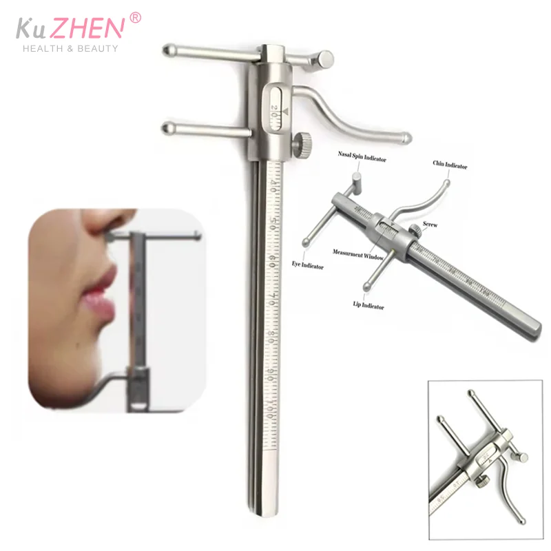 

1 шт., стоматологический измерительный штангенциркуль из нержавеющей стали для имплантата на подбородке, точная линейка, высокое качество, 0-100 мм, скользящая измерительная линейка