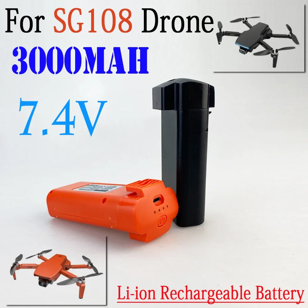 

3000mAh 7.4V RC Battery for SG108 SG-108 Drone Quadcopter Spare Parts Recharg Replacement Drone eable Li-Polymer Batteries