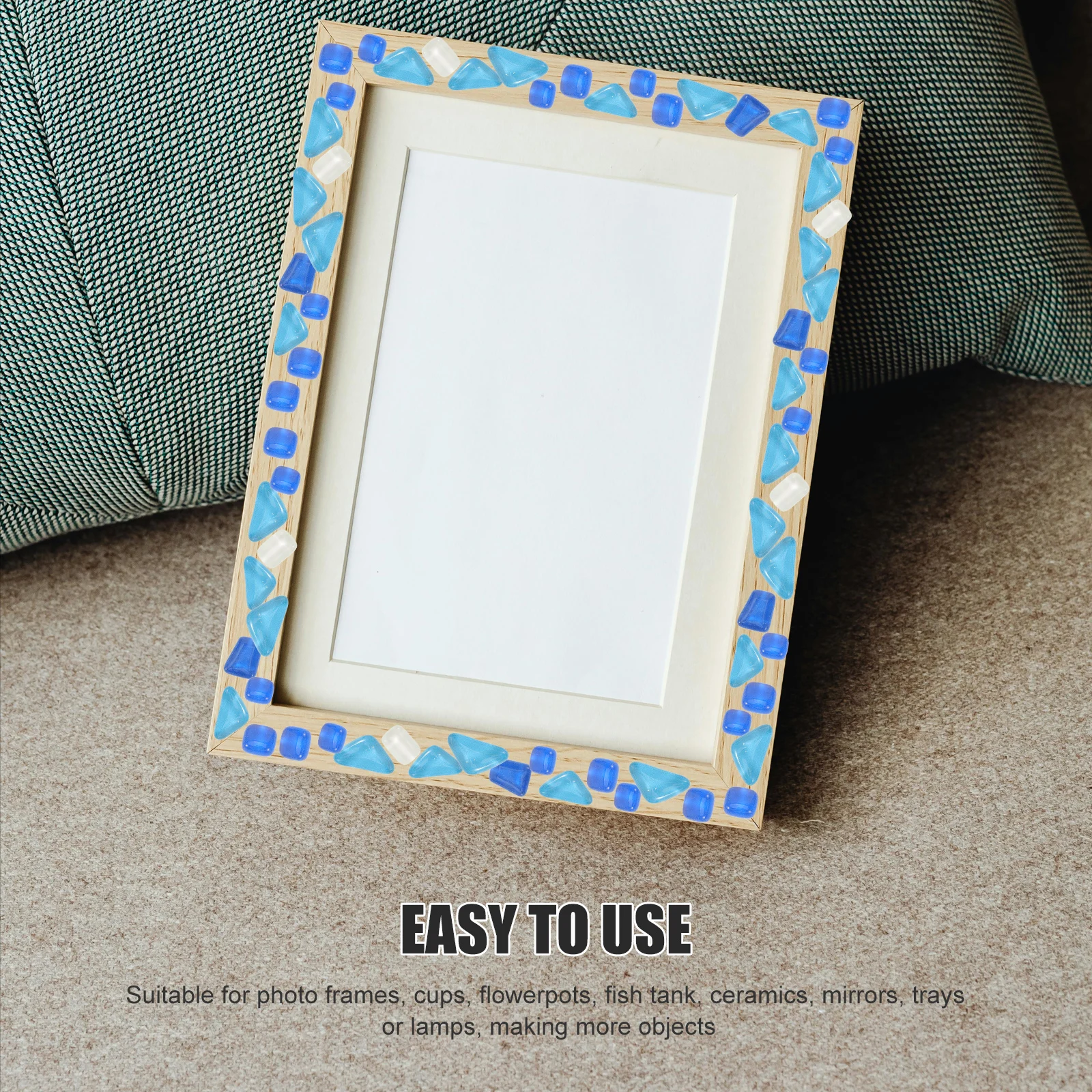 

1 Bag Mosaic Tiles Glass Creative Flatback Mixed Color Pieces for DIY Craft Vase Photo Frame Decorations Art Supplies