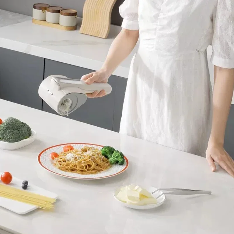 Electric Grater Compact Automatic Chocolate Shredder/Slicer for Home Use Cordless Electric Cheese Grater