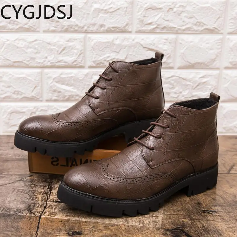 Casual Shoes for Men Ankle Boots for Men Leather Shoes for Men Werkschoenen Black Boots Casuales Werkschoenen Zapatillas Hombre