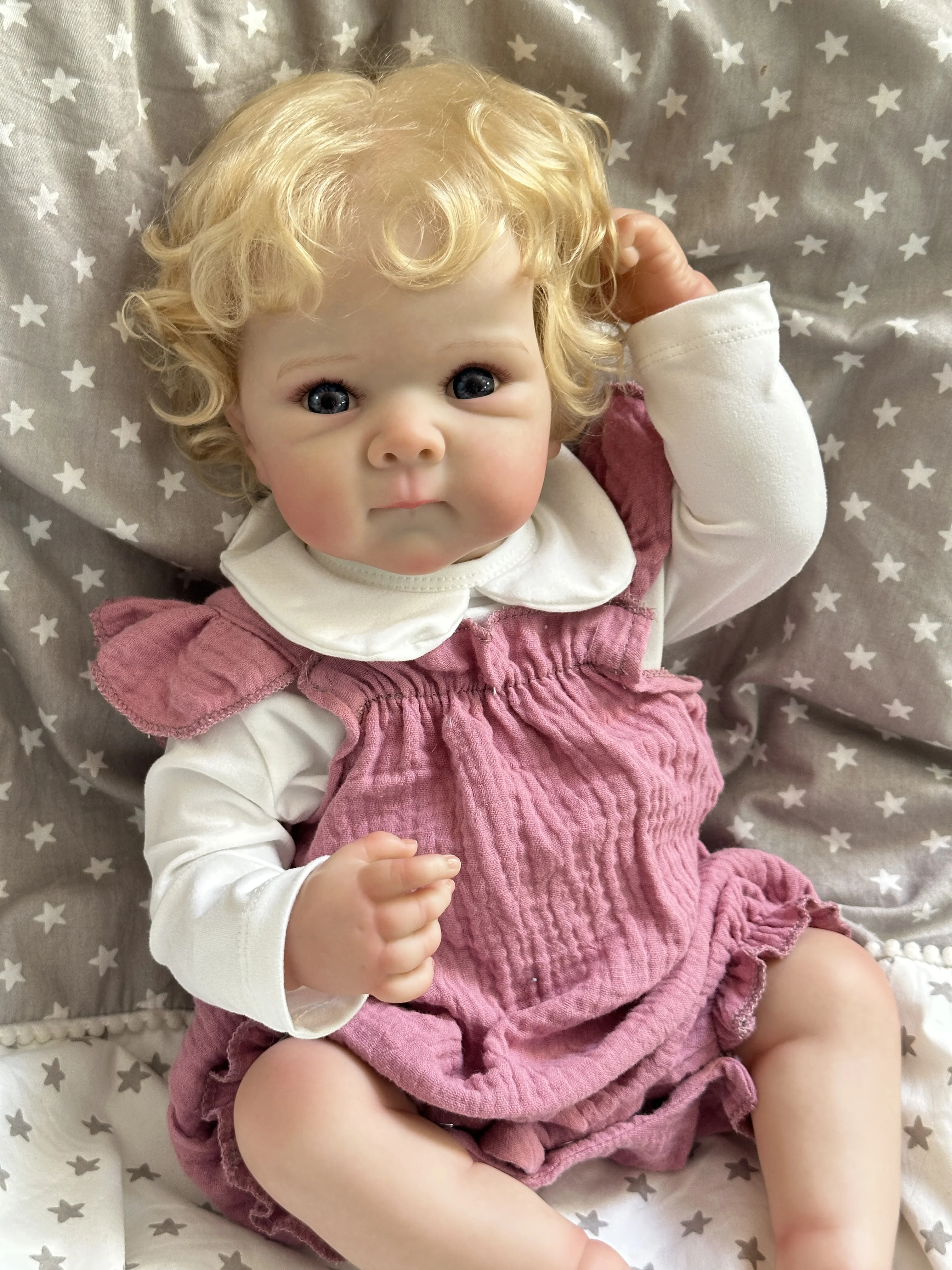 Cokela 20 pollici/50 cm Vera bambola del bambino Real Soft Touch Baby Realistica bambola del bambino rinato del silicone con capelli artificiali impiantati a mano