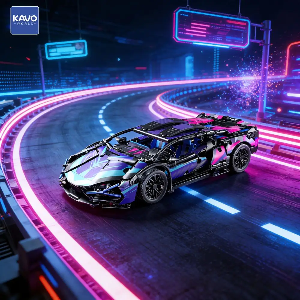 

KAVOWORLD 1314 деталей: Механический конструктор «Суперкар» — Премиальный набор для сборки гоночного автомобиля. Сложный STEM-конструктор для мальчиков.