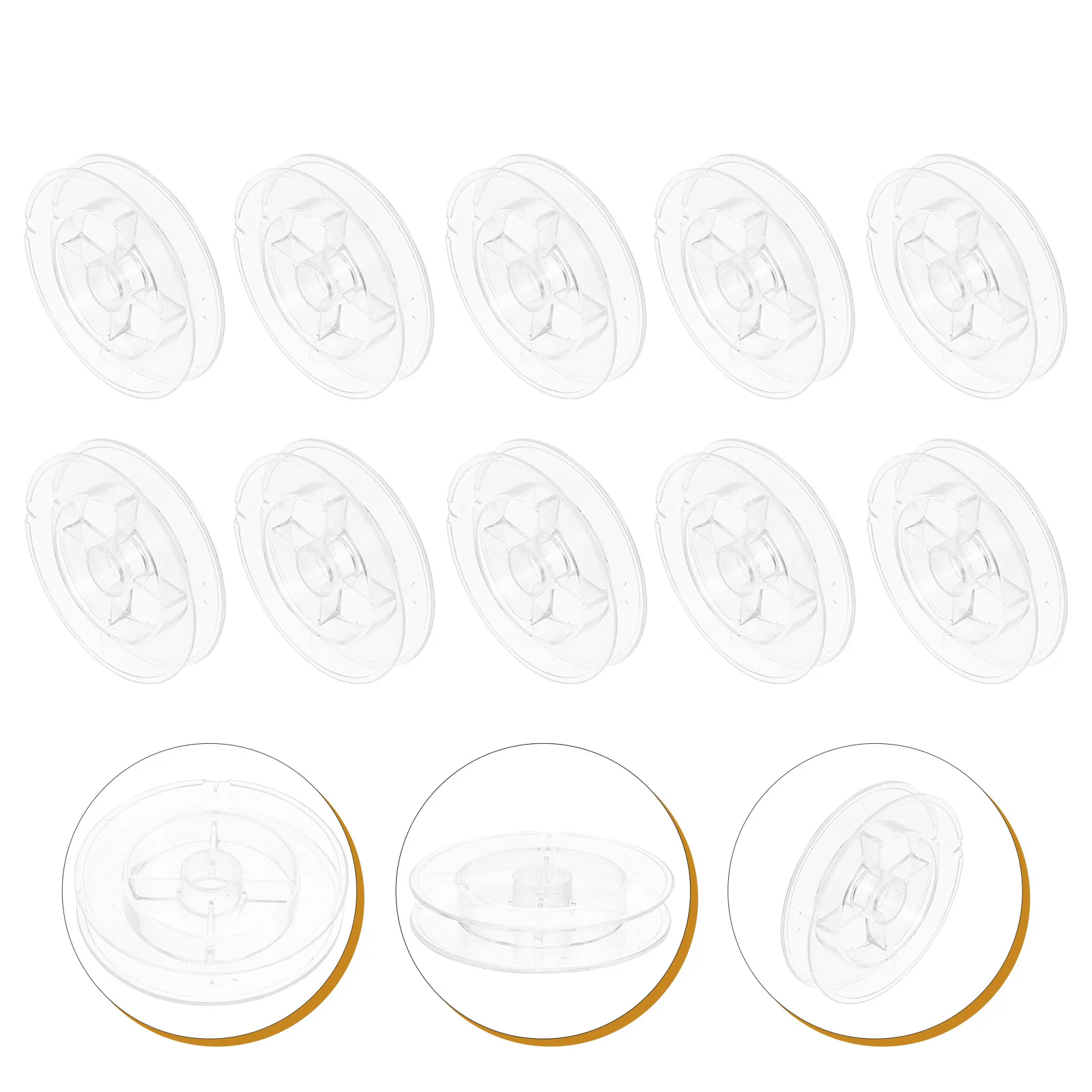 10 قطعة بكرات بلاستيكية خفيفة الوزن بكرات خيط تمنع التشابك مثالية لتنظيم سلسلة الخياطة والحياكة