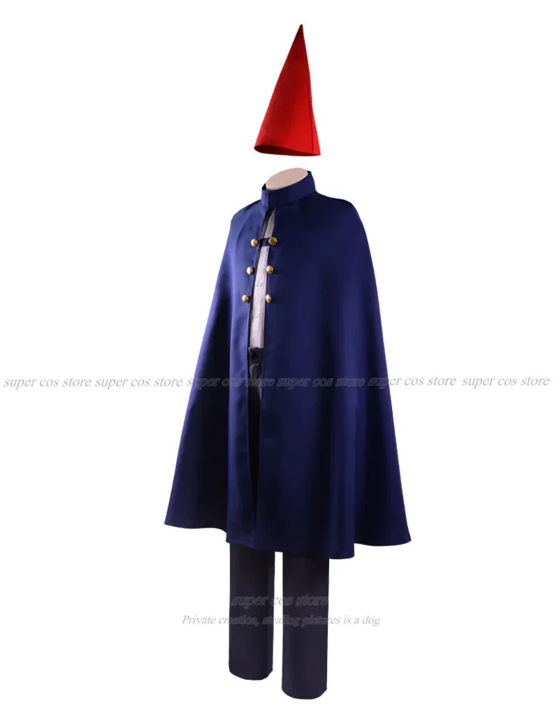 Anime Wirt Cosplay Costume Over The Garden Wall Cosplay Wirt Costume Halloween Mantle Cape Shirt Pants Outfit for Adult Kids