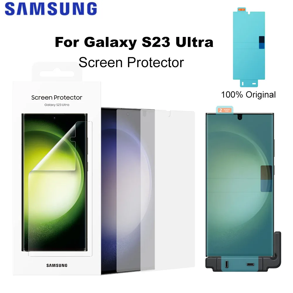 

2PCS Original Samsung Galaxy S23 Ultra Phone Screen Protector film front liquid Crystal Protection Film genuine EF-US918CTEG