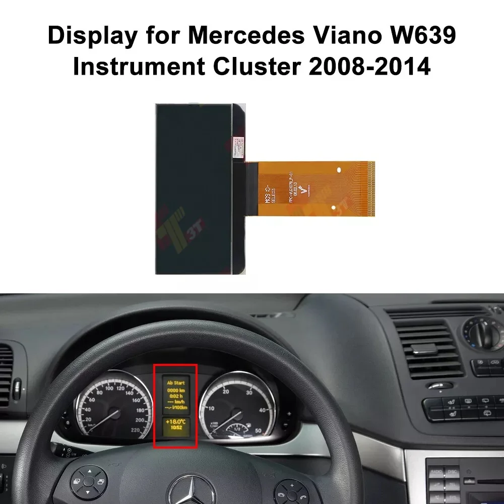 Dashboard LCD Display for Mercedes Vito Viano W639 Instrument Cluster