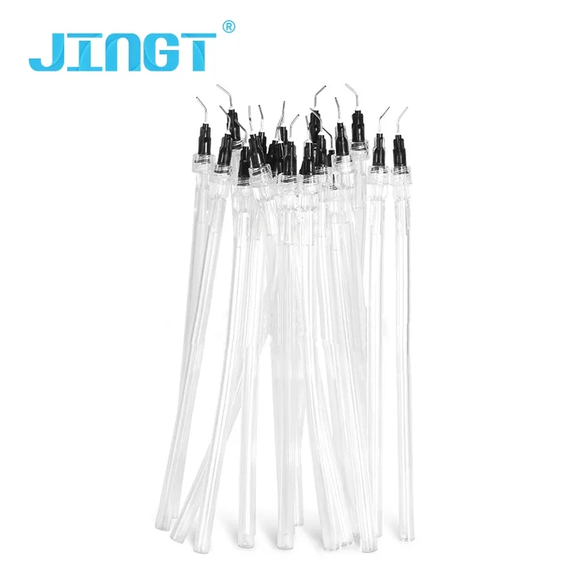 JINGT 20pcs Medical Dental Disposable Saliva Ejector Aspirator Suction Pre-Bent with Syring Needle Tip Dentistry Instrument - Detail 1
