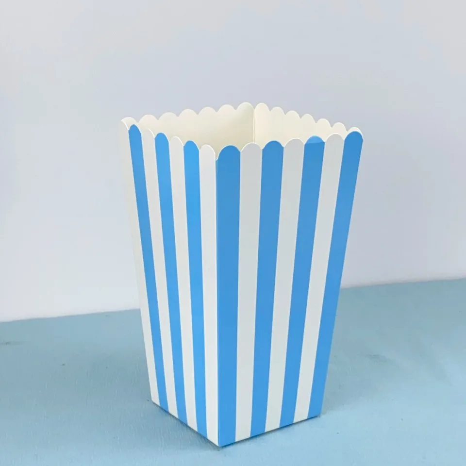 12/36/60/120 stücke Rosa Weiß Streifen Popcorn Boxen Pop Corn Süßigkeiten Bevorzugung Taschen Hochzeit Geburtstag film Party Geschirr Snack Boxen – Detail 8