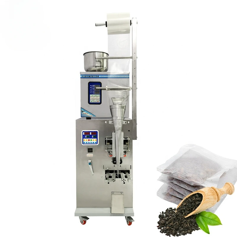 

Factory Price Automatic Three-sided Sealing Spice Coffee Tea Cereals Grains Food Bag Powder Filling Weight Packaging Machine