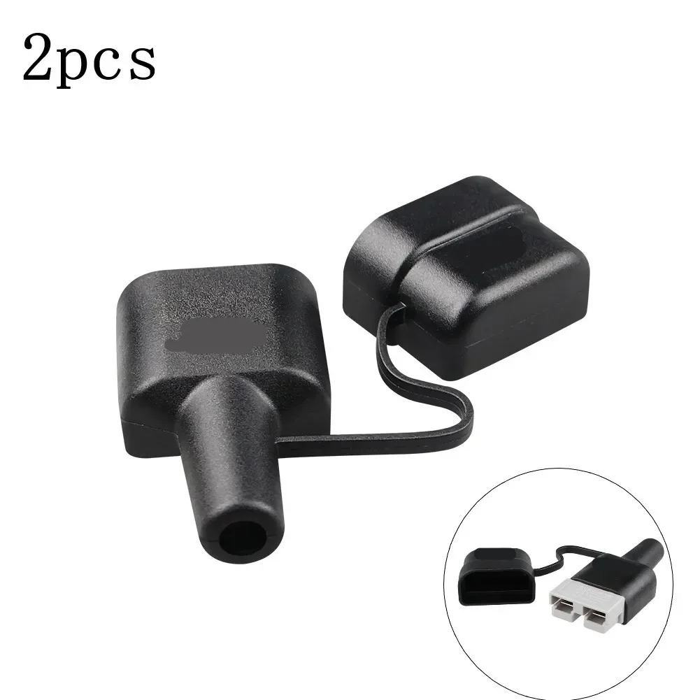 2/4pcs Waterproof 50A For Anderson Plug Dust Cable Sheath Cover Black/Rde With Cap Fixed Contact Power Connector Protect Case