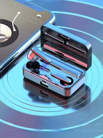 S20 Bluetooth Earphone Headphones Mirror Wireless Stereo Headset  with Digital DisplayTouch Control Sports Earbuds for Gaming