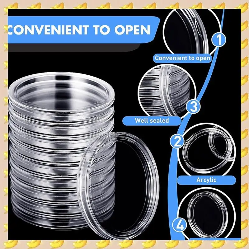 30 Mm Coin Capsules Round Plastic Coin Holder Case With Storage Organizer Box For Coin Collection Supplies (4 Pack) Durable