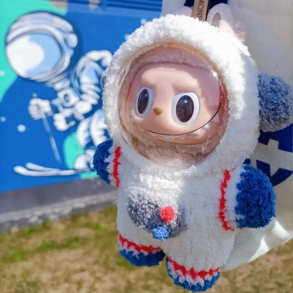 Clothing Only 17cm for LABUBU outfit Lacquer Enamel Doll Baby Cloth Handmade Astronaut Set Face Mask Space Suit