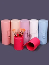 Multifunction PU Makeup Brush Storage Bucket Travel Cosmetic Brush Pen Holder Storage Empty Holder Makeup Brushes Organizer