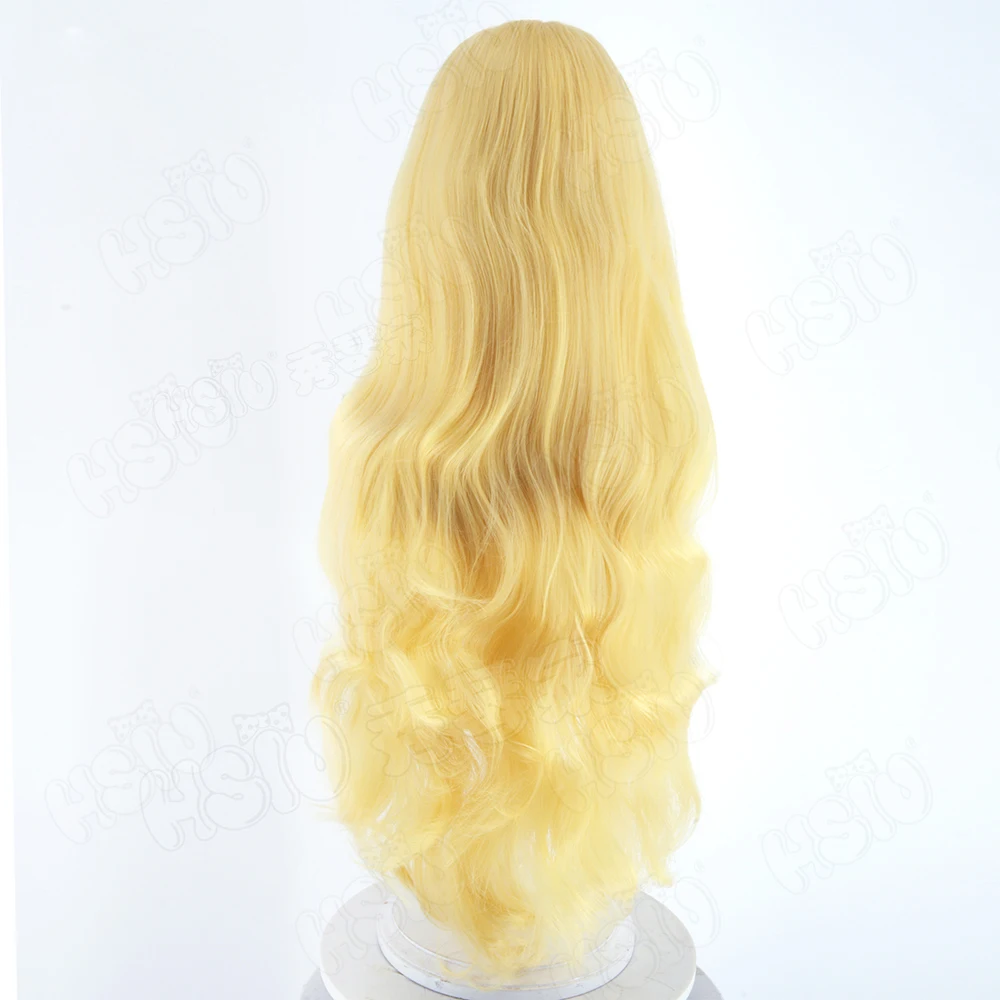 Игра Touhou Project Yakumo Yukari Косплей Парик 80 СМ Длинные светлые вьющиеся волосы Синтетический парик + парик Кепка Парик для Хэллоуина