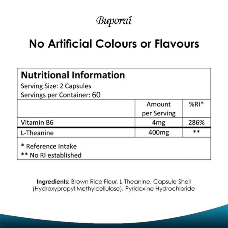 L-Theanine 400 ملغ - يقلل من التعب ويعزز إنتاج الطاقة، ويساعد على الاسترخاء، ويخفف التوتر والجهاز العصبي #2