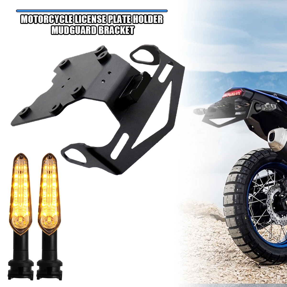 For Yamaha Tenere 700 XT700Z Tenere700 2019- Motorcycle Rear License Plate Holder Bracket light Tail Tidy Fender Eliminator