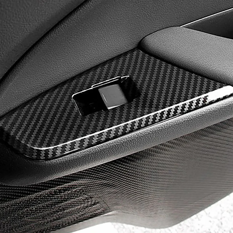 For Lexus UX200 UX250H UX260H 2019 2020 ABS Carbon Fiber Window Lifter Control Frame Switch Armrest Cover Panel Sticker