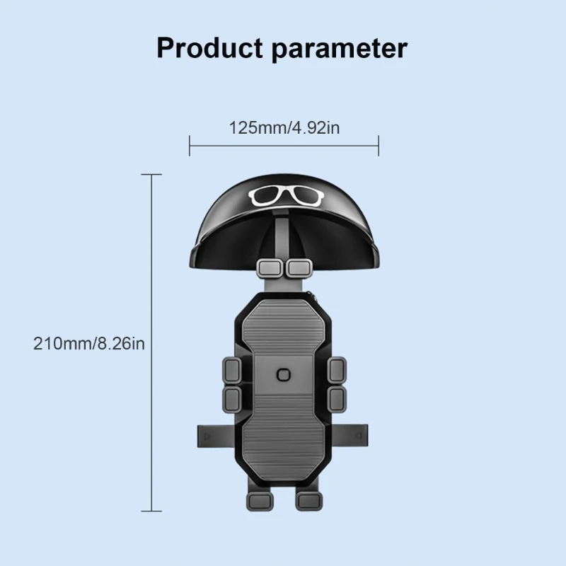 Stroller Scooters Motorcycle Phone Holder, Easy Installation Handlebar Clamp Suitable for Smartphones, Sunshade Included