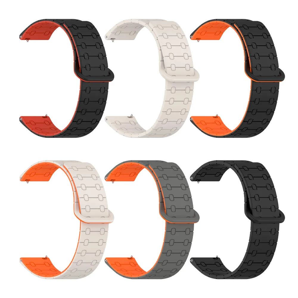 22mm Silicone Magnetic Strap For Huawei Watch GT6 5 Pro GT4 GT3 GT2 46mm Band Sport Bracelet For Xiaomi Watch S4 S3 S2 S1 Active