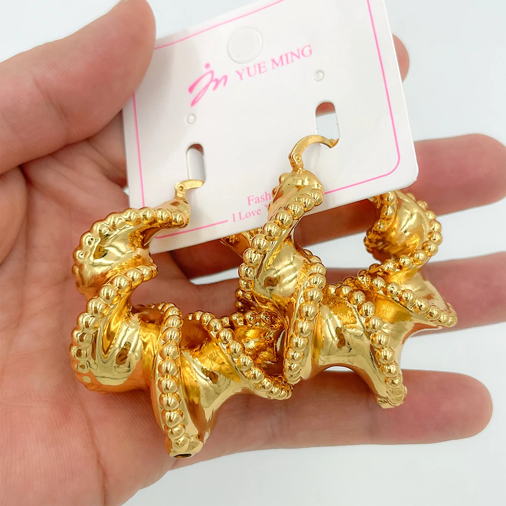 African Big Drop Earrings for Women – Exquisite Copper Jewelry, Statement Jewelry Sets, Wedding Party Gift for Jewellery Woman