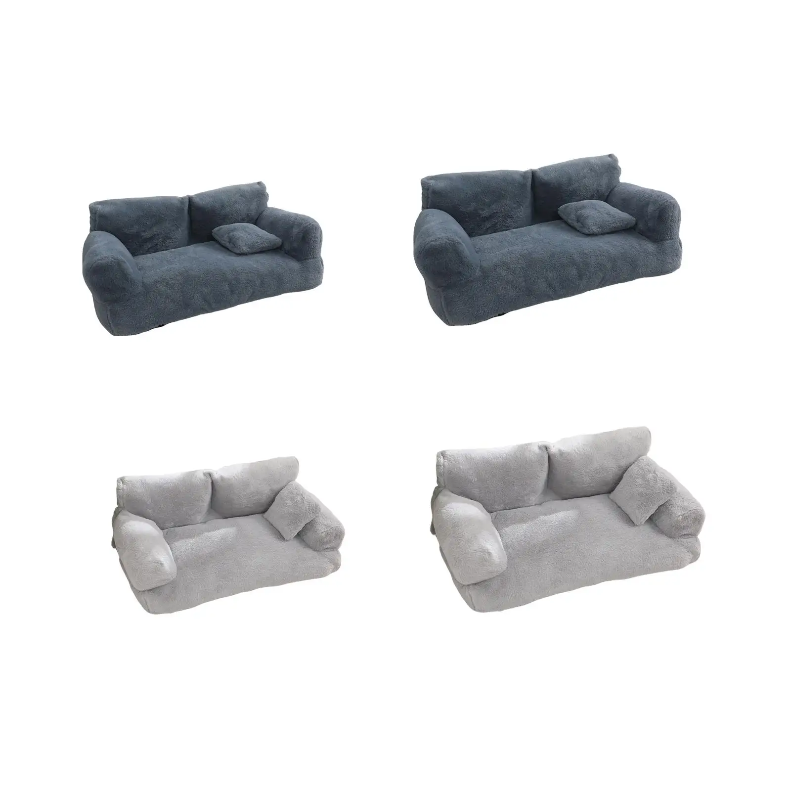 

Cat Couch Bed Pet Couch Bed Plush Anti Slip Decoration Portable for Indoor Cats