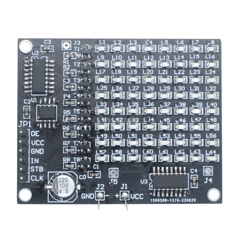 Kit de práctica de soldadura de pantalla publicitaria de matriz de puntos SMD de 64 LED, pantalla Digital 0-9, Kit electrónico divertido DIY, práctica de soldadura