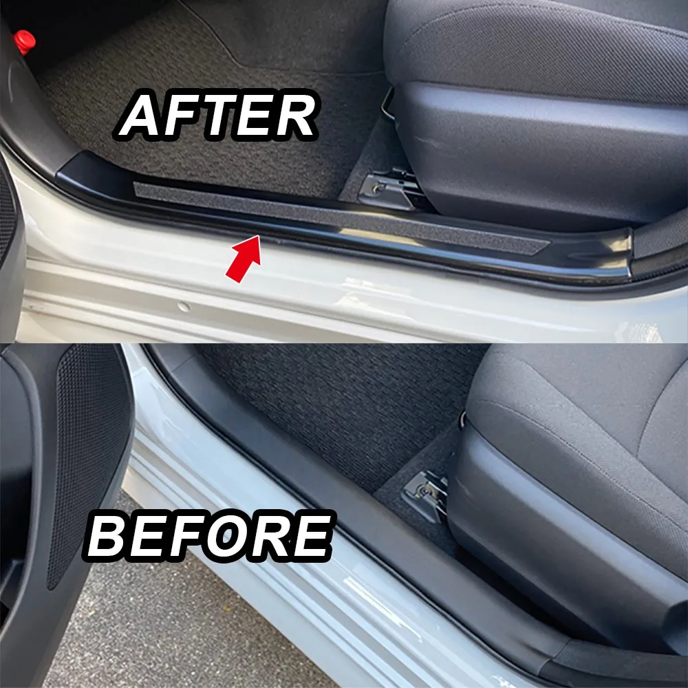 For Toyota Corolla Touring E210 2019 Car Interior Stainless Steel Door Sill Scuff Guard Cover Protector Door Sill Scratch Plate