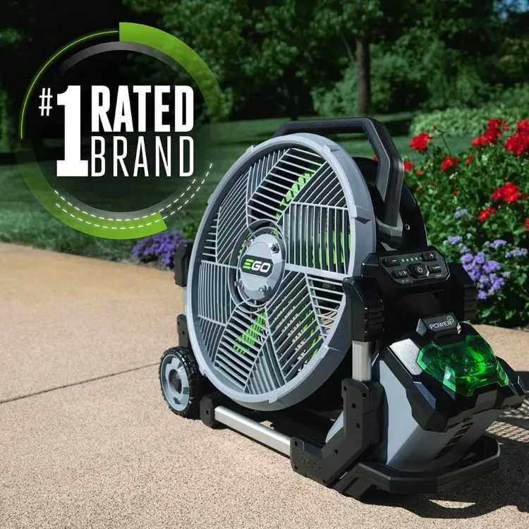 FN1800 18-Inch 5 Speed 20MPH Portable Misting Fan, Battery and Charger Not Included, Black