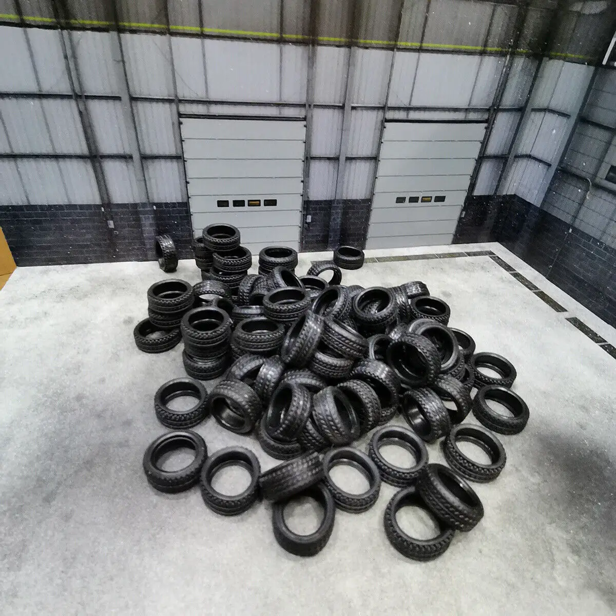 100Pcs/Box Rubber Tires 1/64 Model Diorama Rubber Tires For Racing Car Tyre Wall Track Road Scene Display Accessories 12mm Tires