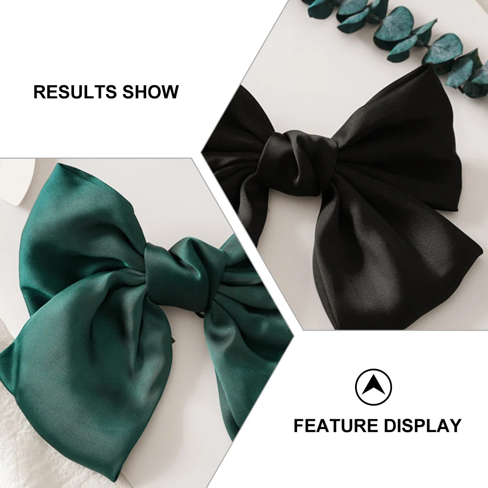 

3Pcs Bow Knot Hair Clips Large Spring Hairpins Bows Barrette Hair Holder Non-Slip Clips for Party Casual Look Spring Hairpins