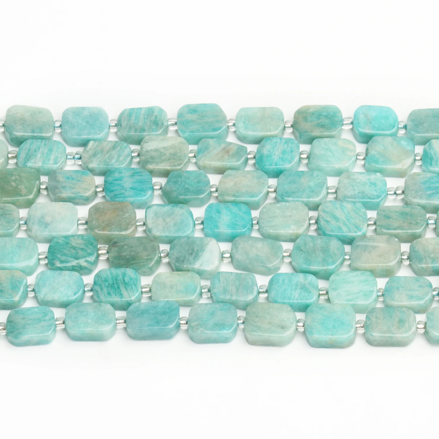 8x12mm Rectangle Shape Beads Natural Amazonite Stone Beads for Jewelry Making Diy Bracelet Necklace Beading Accessories