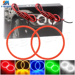 2PCS 12V COB LED Car Halo Ring LED Angel Eyes Car Fog Headlight 60mm 70mm 80mm 90mm 100mm 110mm 120mm White Red Green Blue Amber