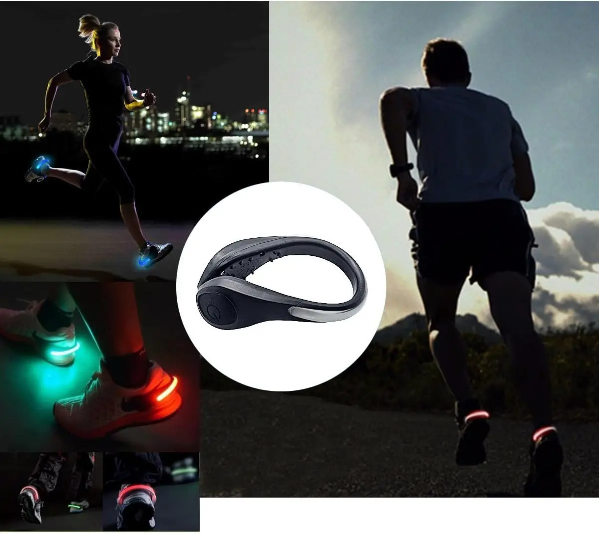 1 pair Shoe Tag Light Safety Warning LED Bright Flash Light For Running Cycling Bike Useful Outdoor Tool LED Luminous For Shoes