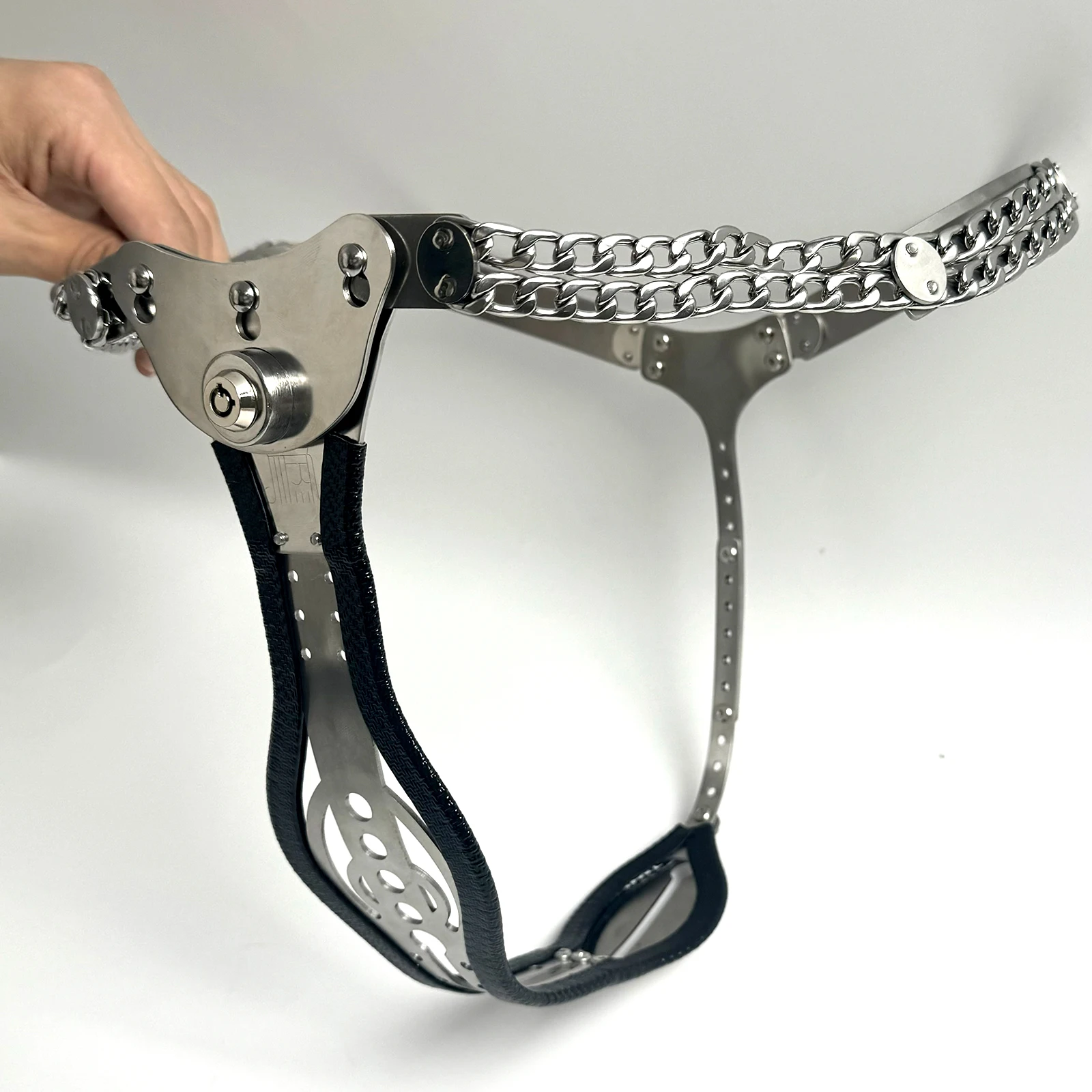 chastity belt anal plug Spiked Chastity Cage With Urine Enema Anal Plug main image 1