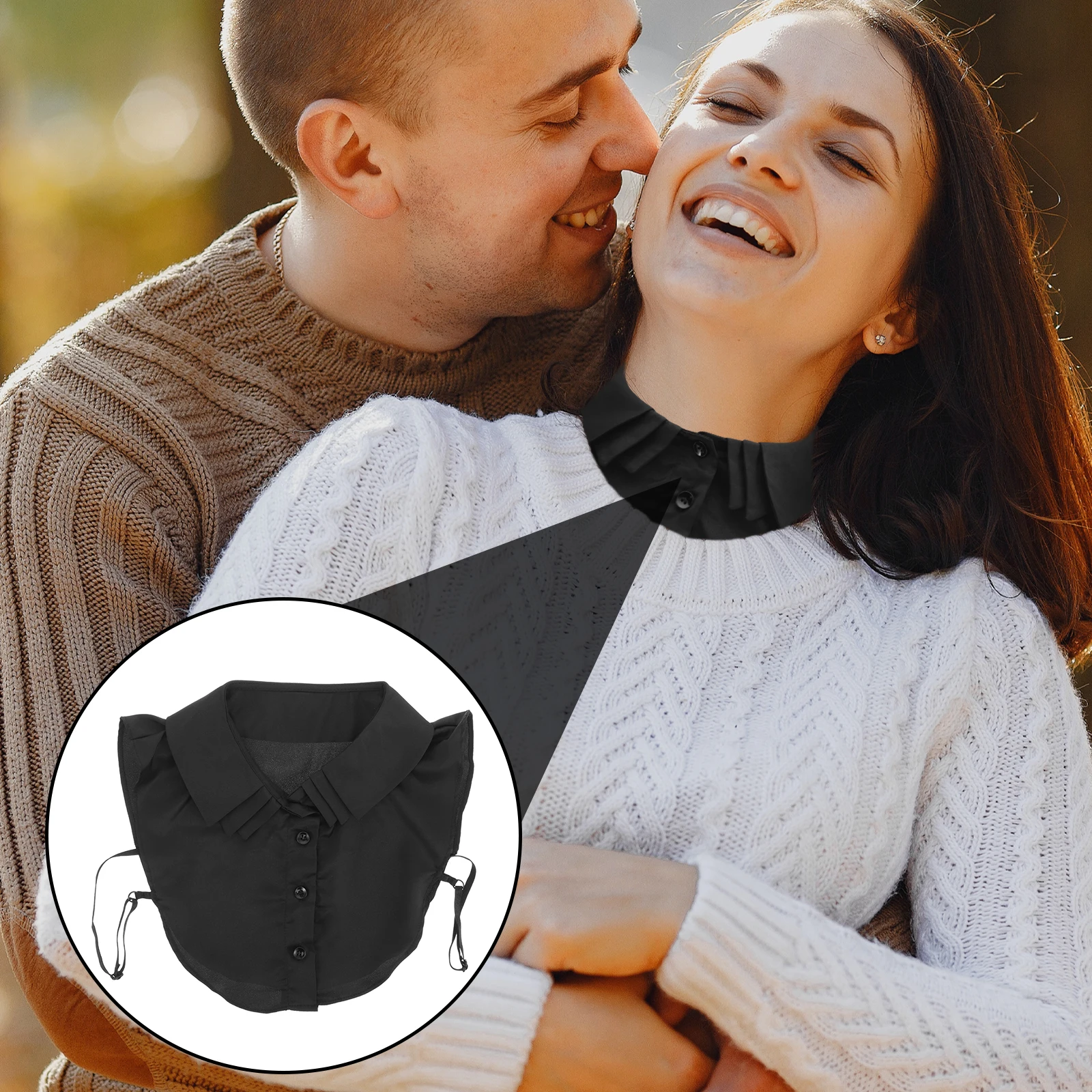 

Fake Collar For Women Detachable Blouse False Collar Shirt Attachment Lightweight Classic Easy Match All Day Wear Party