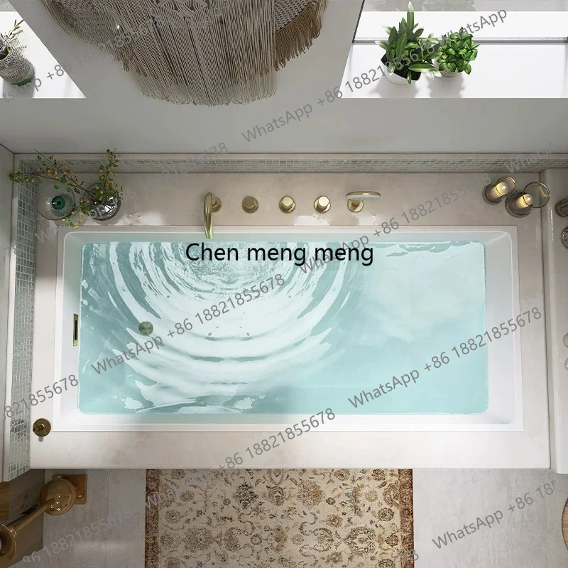 Household simple embedded rectangular B & B hotel, white small apartment double bathtub